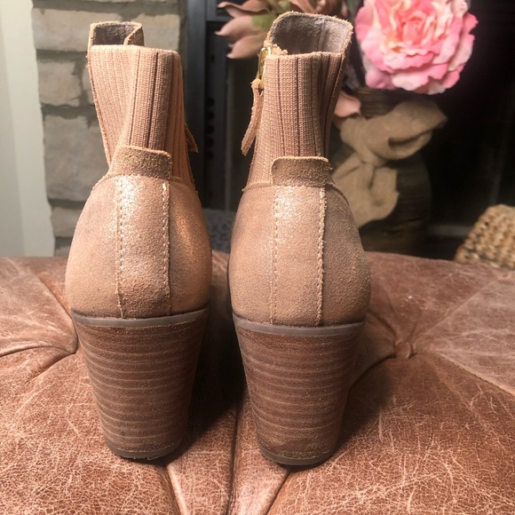 Toms sparkling rose gold wedge bootie - Picture 5 of 8